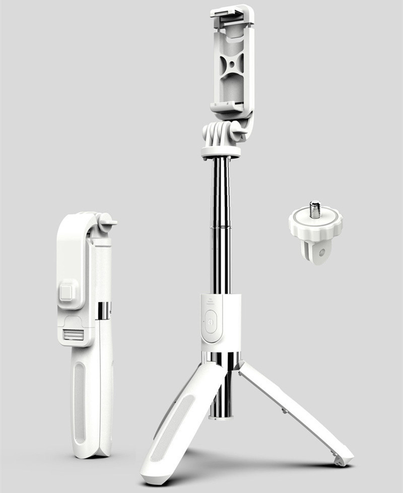 Compatible with Apple, Tripod Selfie Stick Mobile Universal Live Triangle Bracket One Bluetooth Selfie Artifact - Image 4